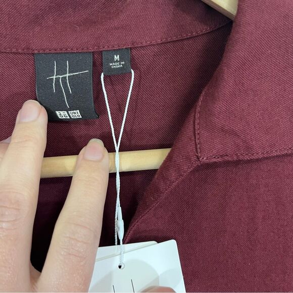 Uniqlo x Hana Tajima Red Flannel Skipper Collar Long Dress M - Picture 4 of 9